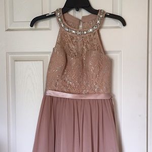 blush pink homecoming dress
